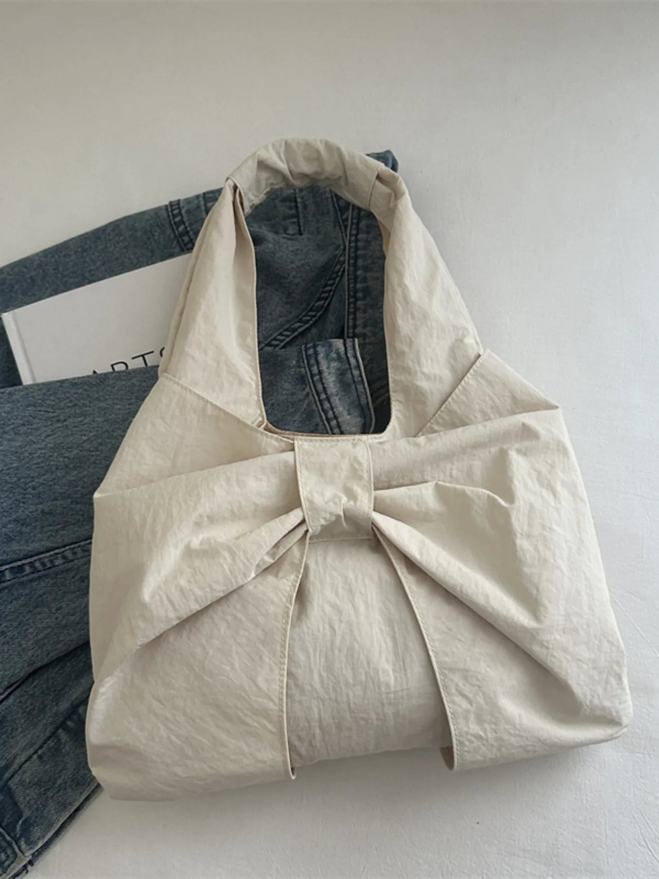 Fashorio Shoulder Bags Ruched Bow Shoulder Bag