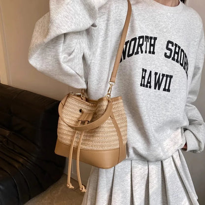 Straw Braided Shoulder Bag - Fashorio