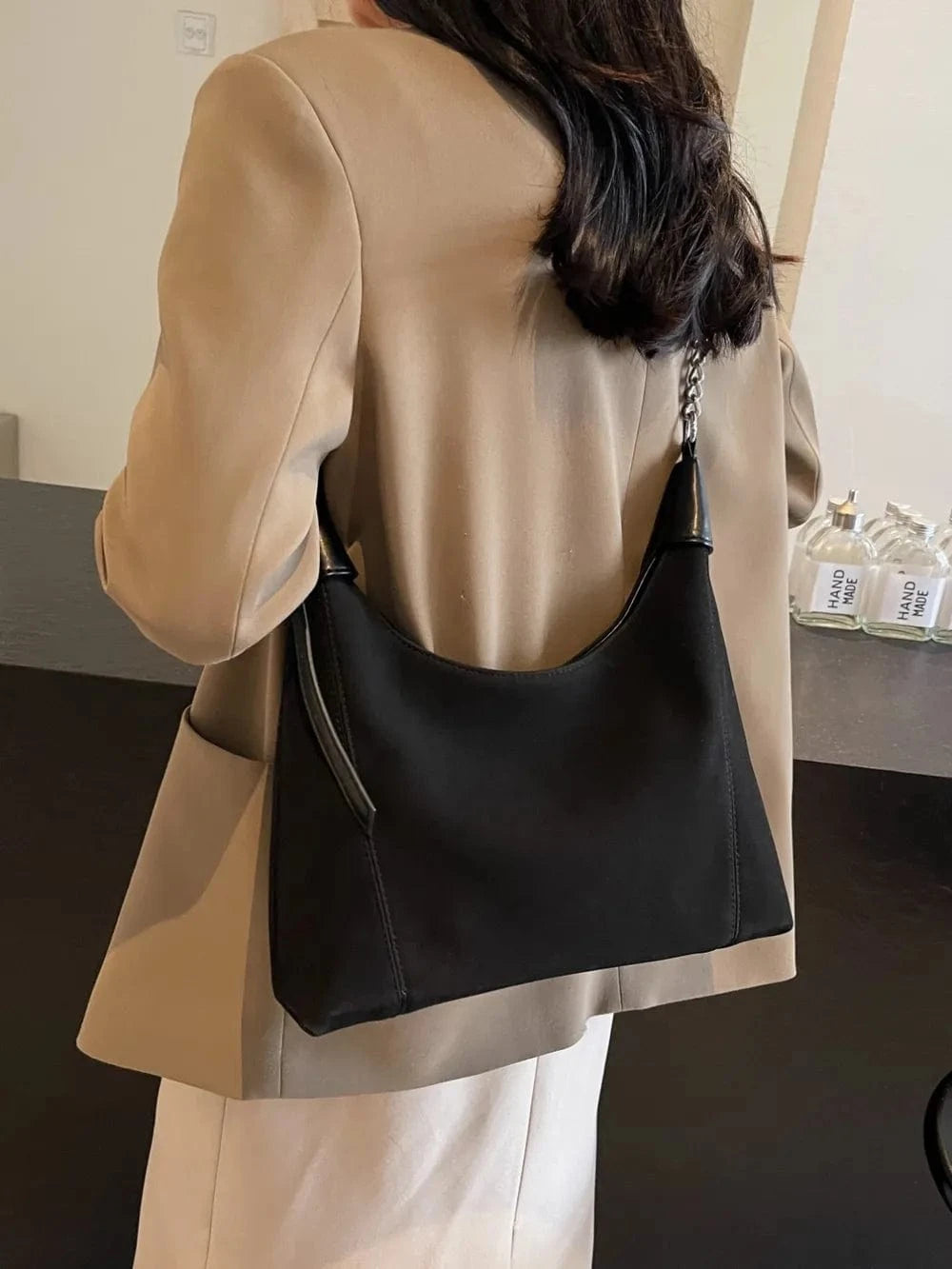 Fashorio Shoulder Bags Suede Adjustable Strap Shoulder Bag