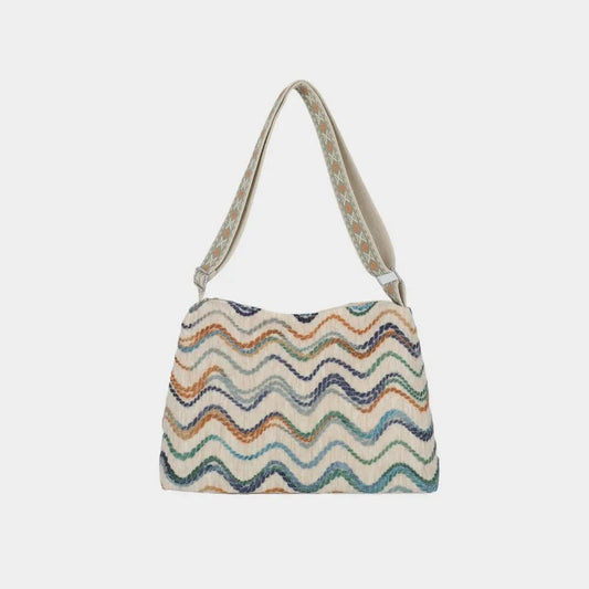 Adjustable Strap Medium Shoulder Bag White One Size - Fashorio
