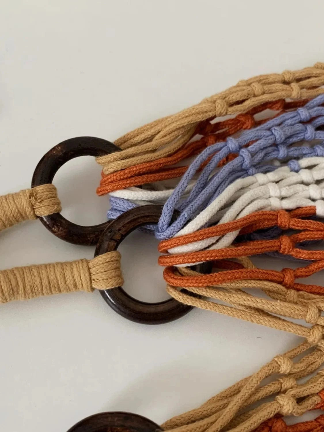 Fashorio Shoulder Bags Woven Fringe Shoulder Bag with Wooden Handle