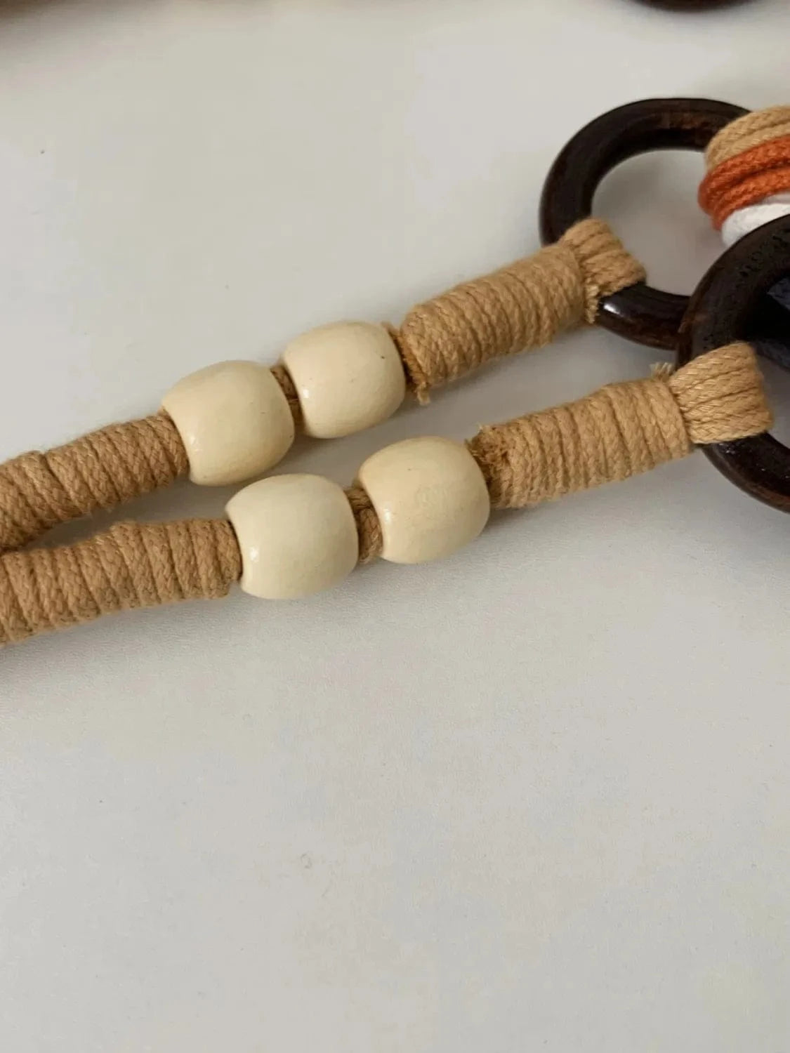 Fashorio Shoulder Bags Woven Fringe Shoulder Bag with Wooden Handle