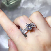 Fashorio Silver / 5 3 Carat 925 Sterling Silver Moissanite Ring