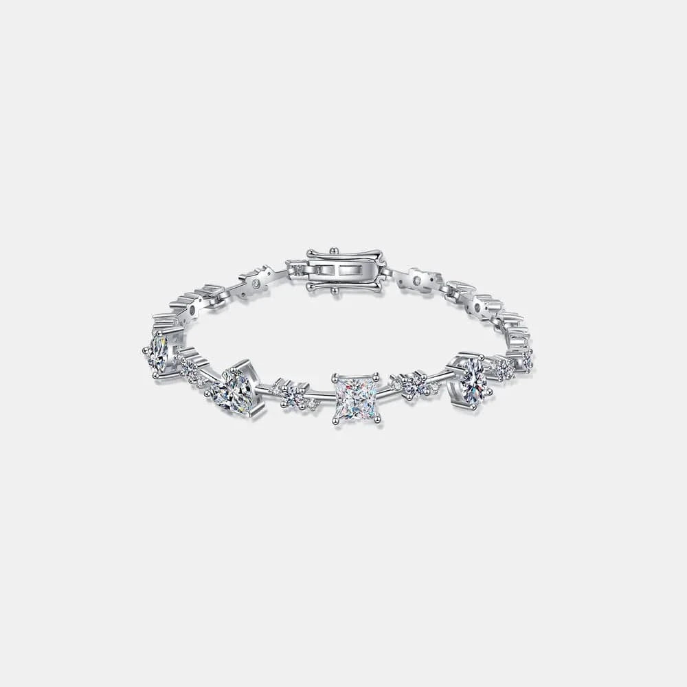 Fashorio Silver / One Size 6.2 Carat Moissanite 925 Sterling Silver Bracelet
