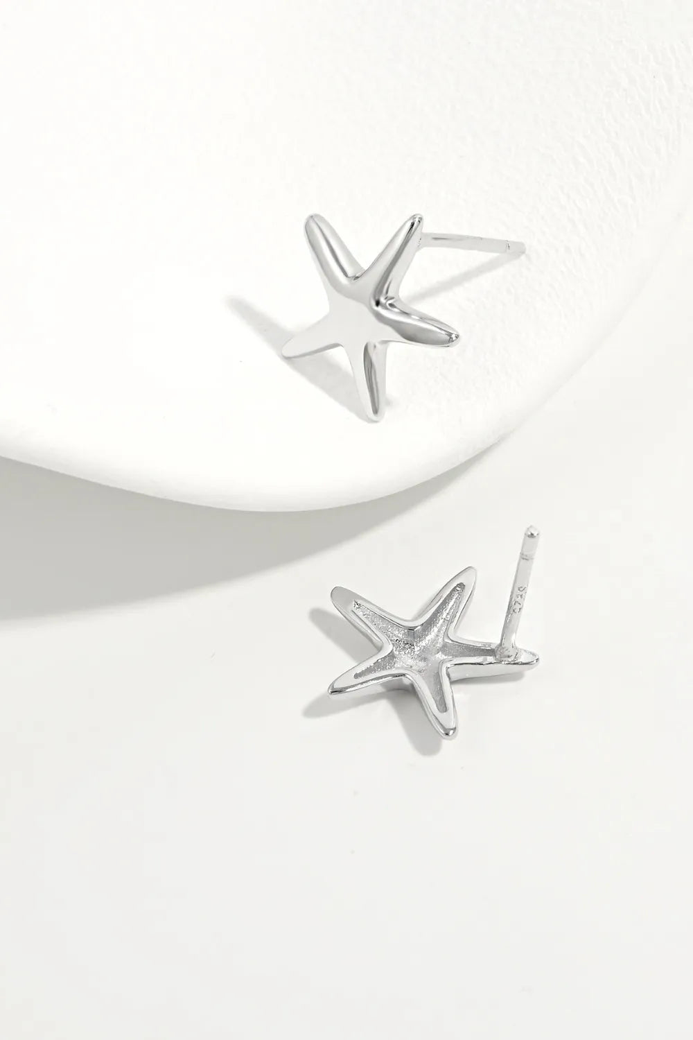 Fashorio Silver / One Size 925 Sterling Silver Star Stud Earrings