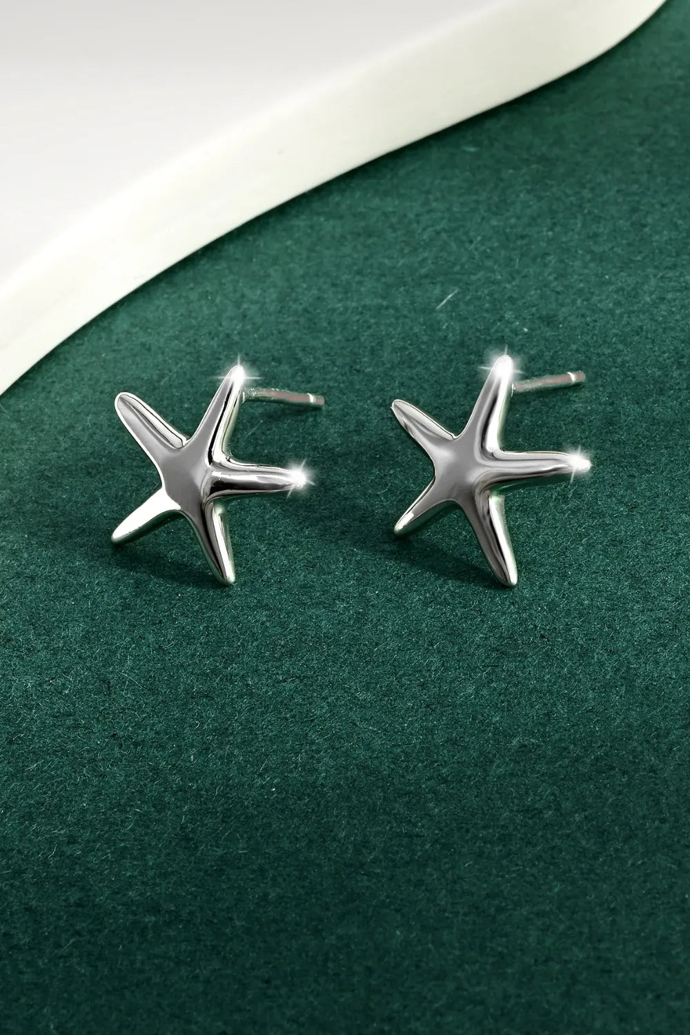 Fashorio Silver / One Size 925 Sterling Silver Star Stud Earrings