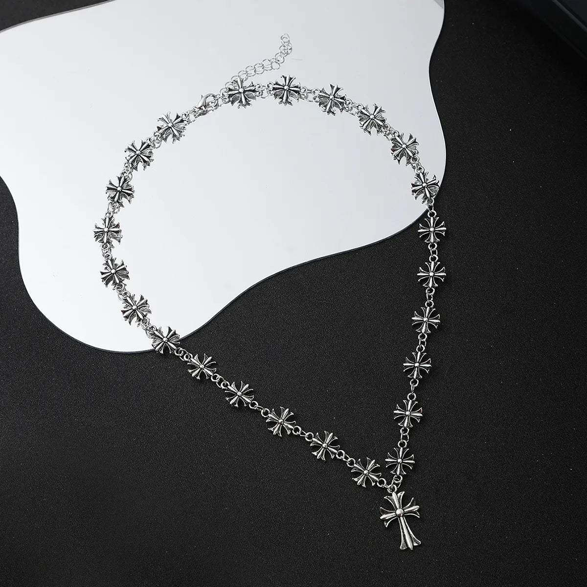Fashorio Silver / One Size Cross Pendant Alloy Necklace