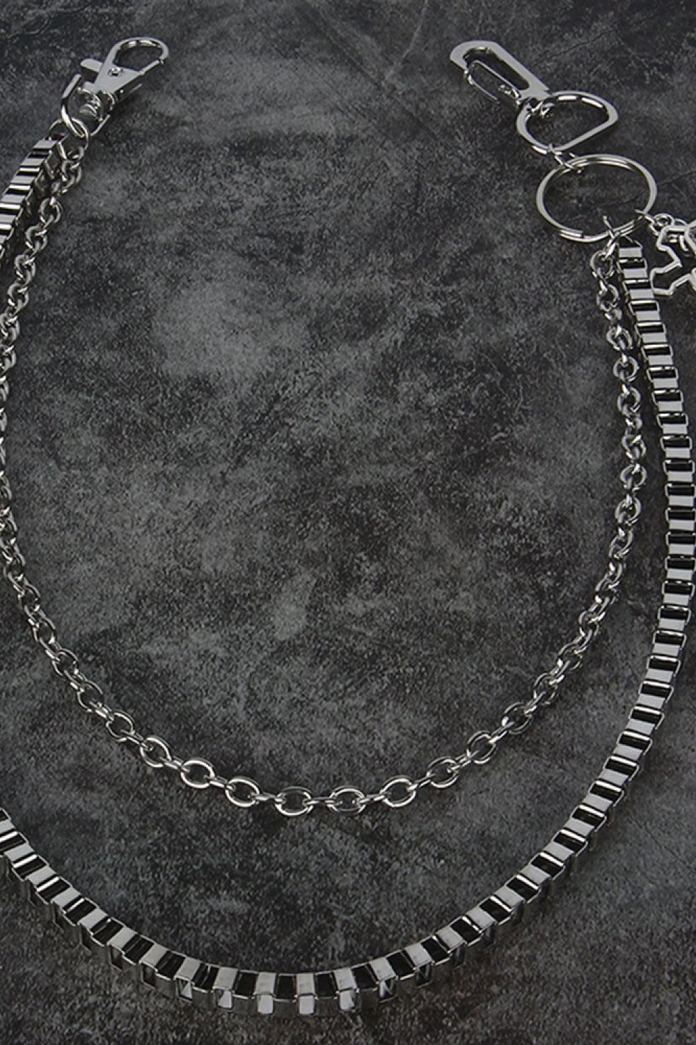 Fashorio Silver / One Size Double-Layered Cross Waist Chain