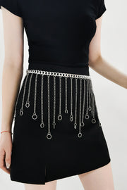 Fashorio Silver / One Size Fringe Chain Alloy Belt
