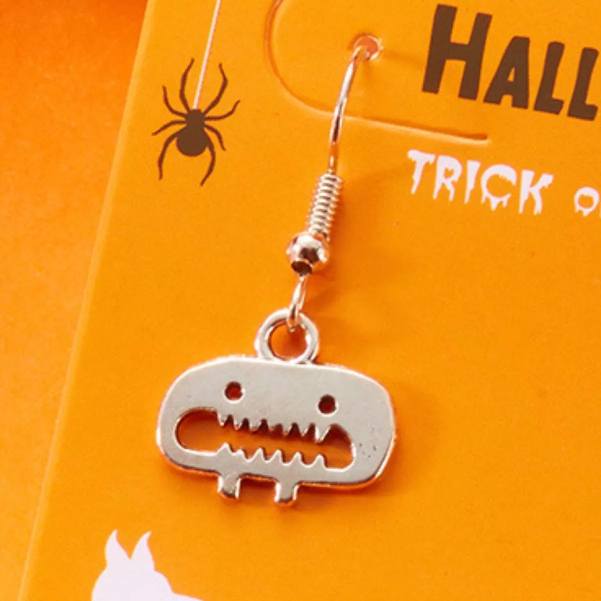 Fashorio Silver / One Size Halloween Asymmetrical Drop Earrings