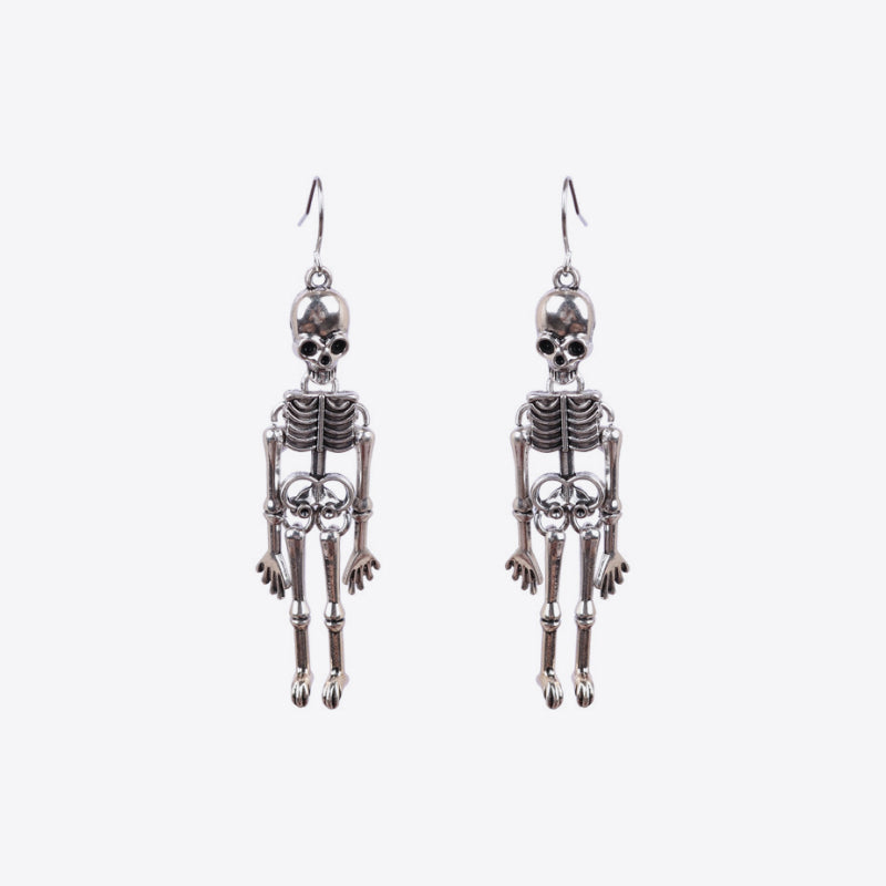 Fashorio Silver / One Size Skeleton Alloy Earrings