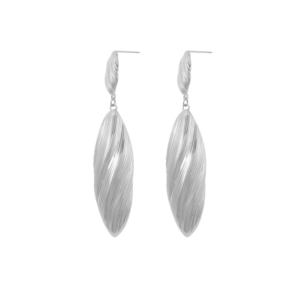 Fashorio Silver / One Size Stainless Steel Dangle Earrings