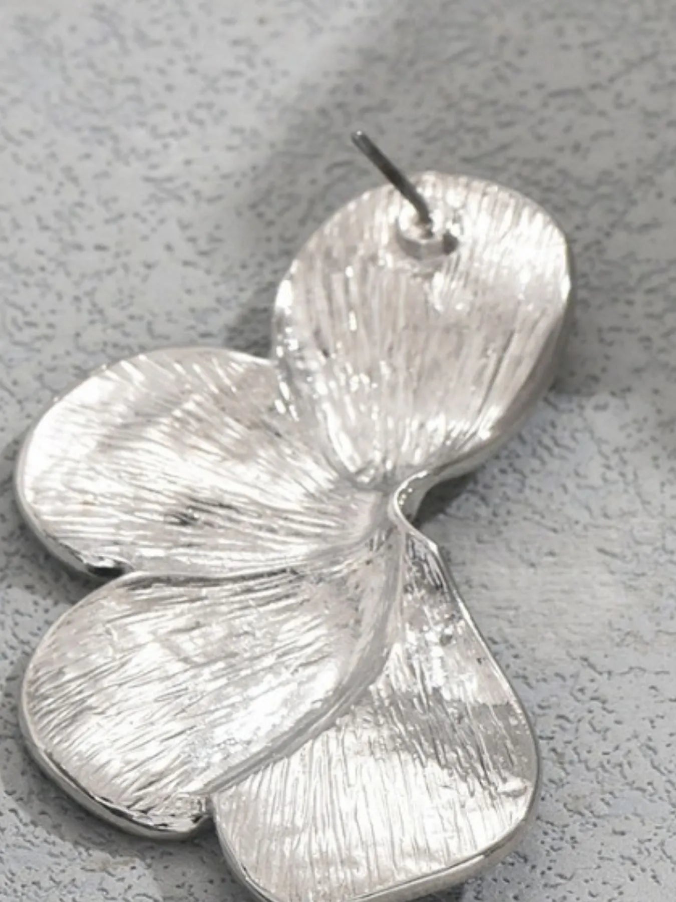 Fashorio Silver / One Size Stainless Steel Flower Earrings