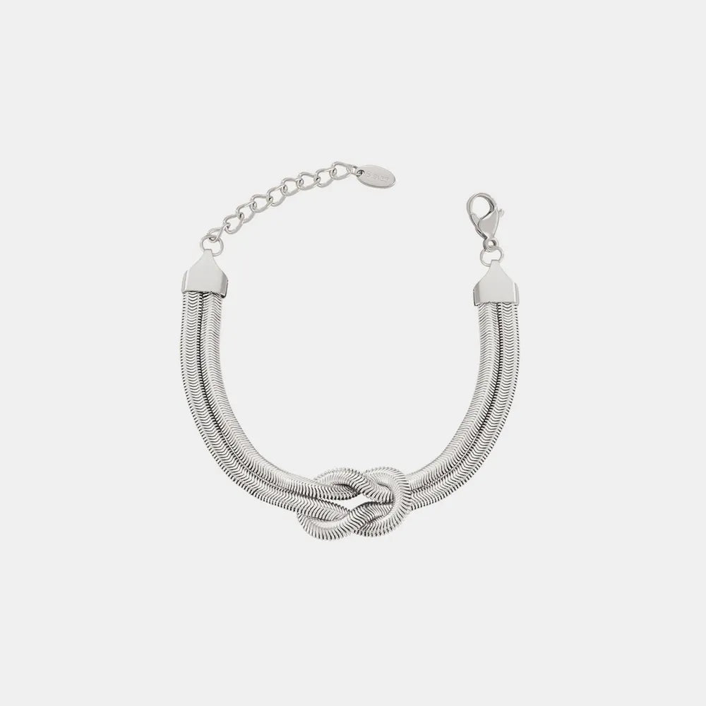 Fashorio Silver / One Size Titanium Steel Knot Bracelet