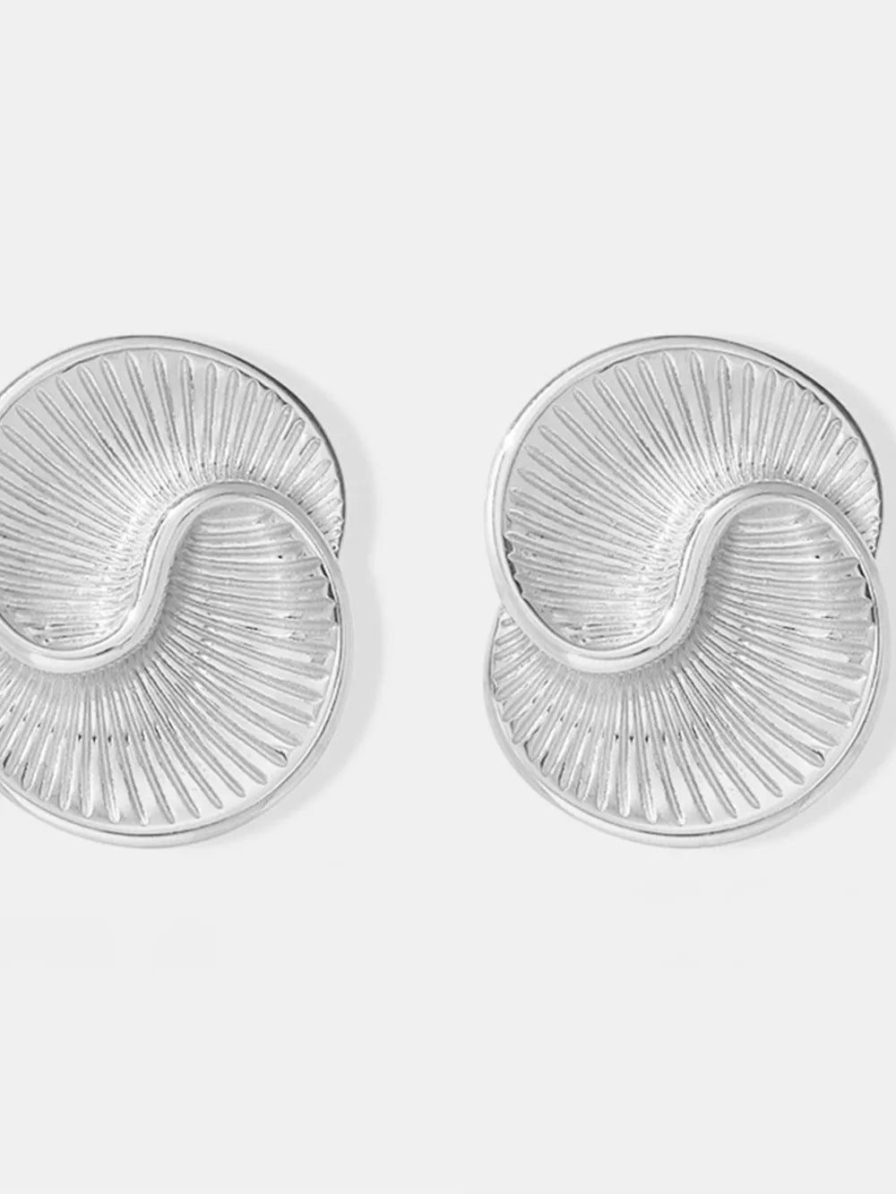 Fashorio Silver / One Size Titanium Steel Spiral Stud Earrings