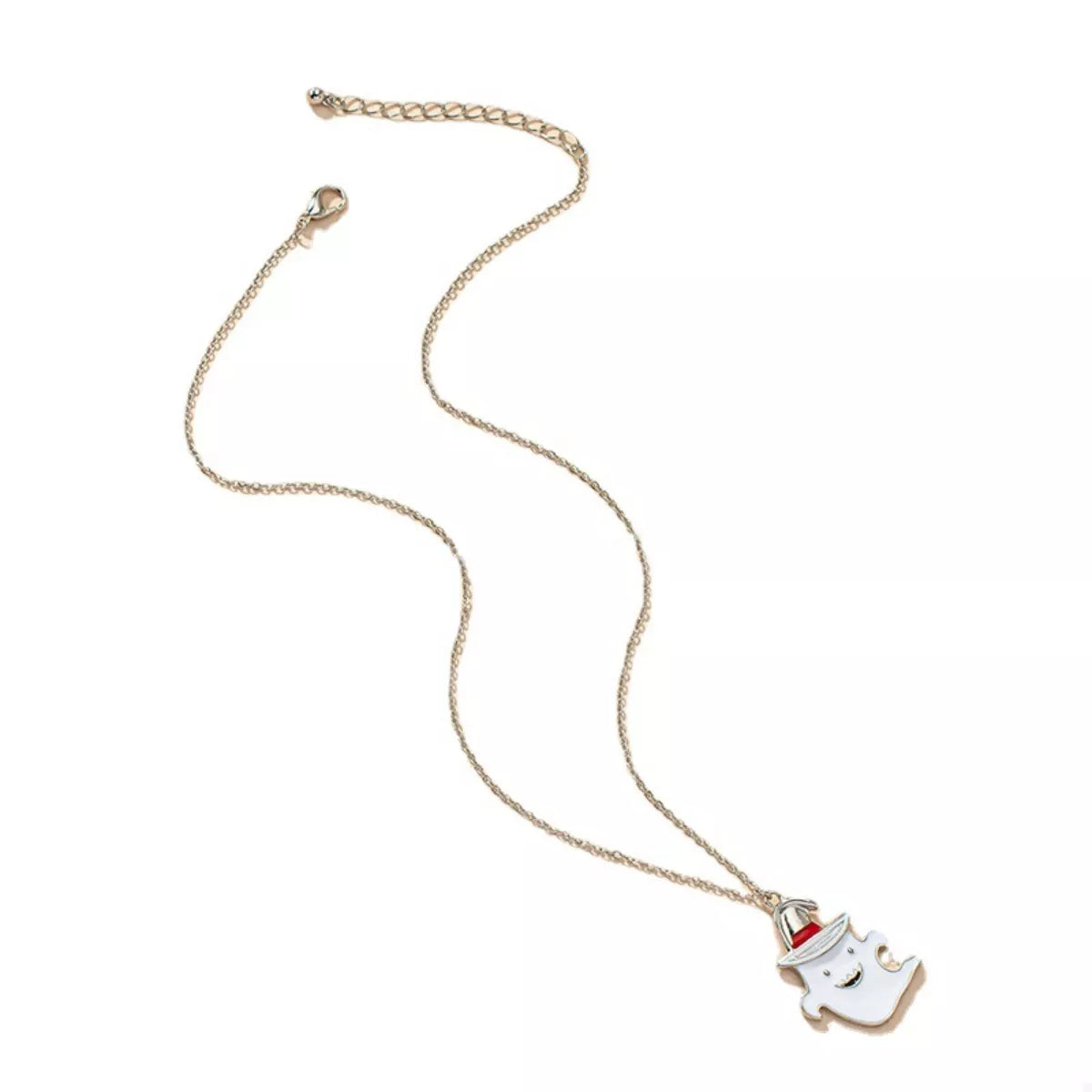 Fashorio Silver / onesize Halloween Cute Ghost Pendant Necklace