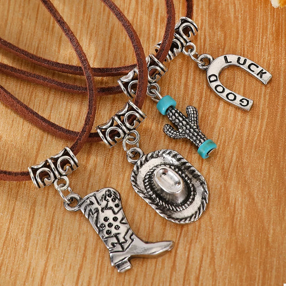Fashorio Silver / onesize Western Style Four-Layered Charm Necklace