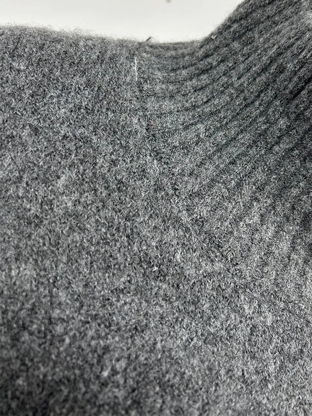 Fashorio Slit Turtleneck Long Sleeve Top and Pants Sweater Set