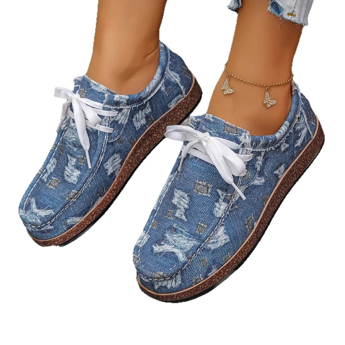 Fashorio Sneakers Lace Up Platform Sneakers