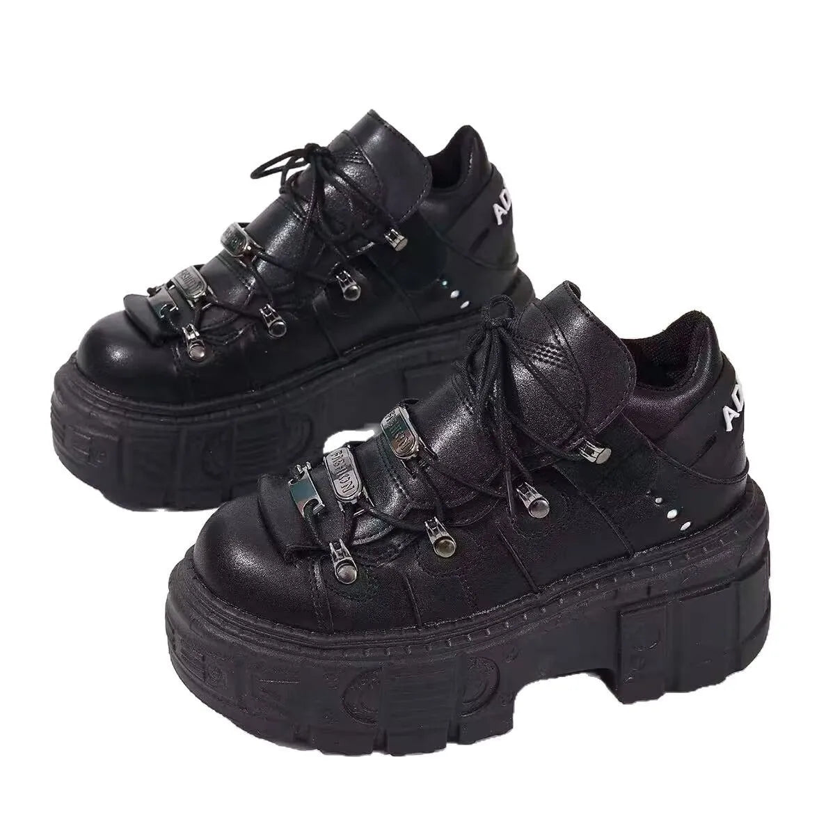 Fashorio Sneakers Lace Up Platform Sneakers