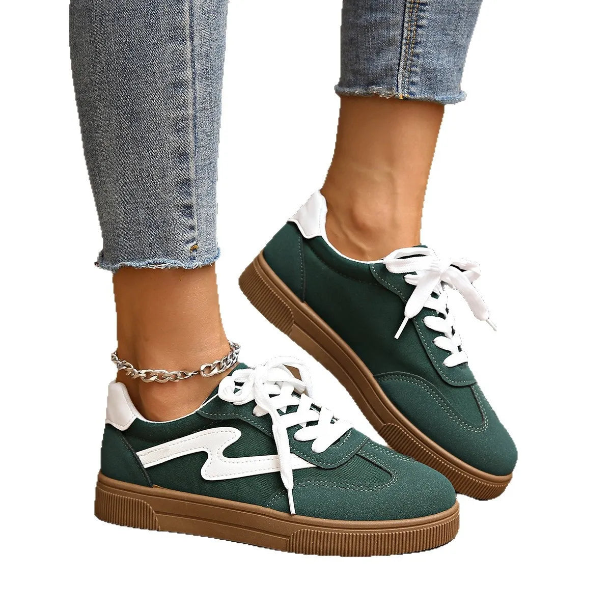 Fashorio Sneakers Lace Up Platform Sneakers
