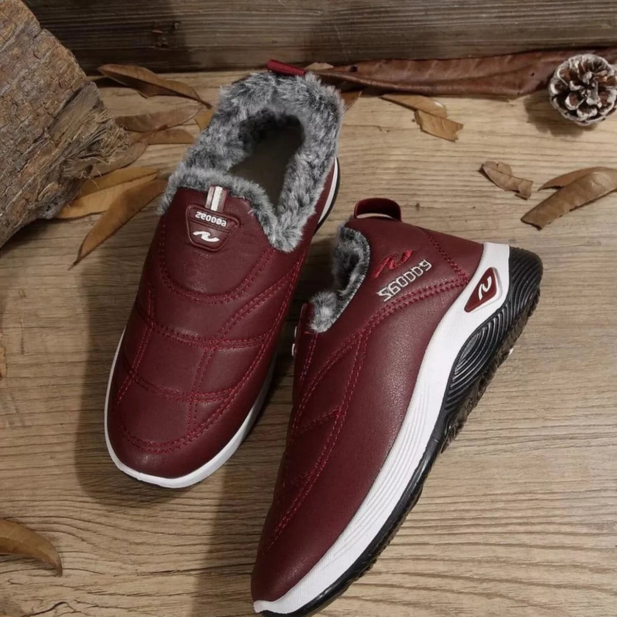 Fashorio Sneakers Plush Round Toe Platform Shoes