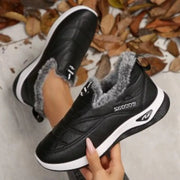 Fashorio Sneakers Plush Round Toe Platform Shoes