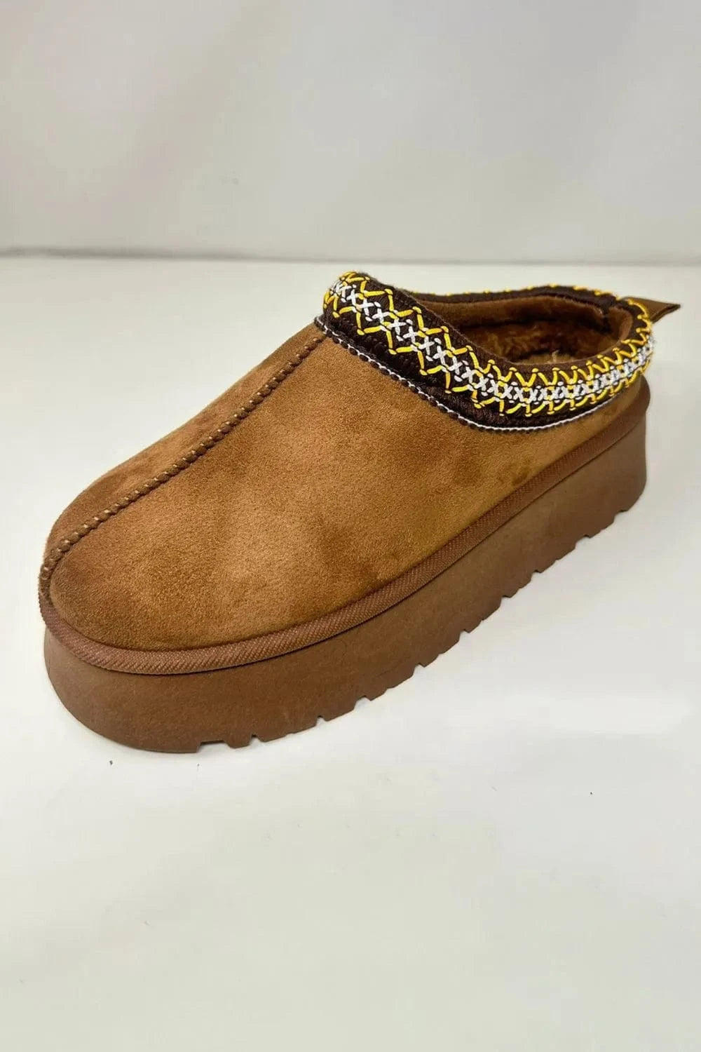 Fashorio Sneakers WILD DIVA Embroidered Trim Round Toe Platform Boots