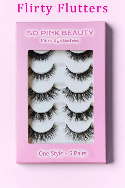SO PINK BEAUTY Mink Eyelashes 5 Pairs - Fashorio