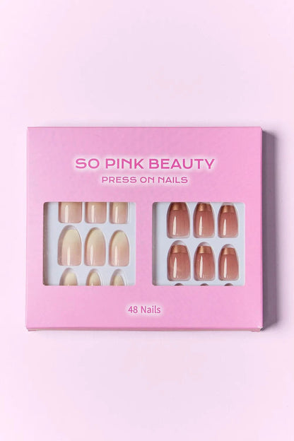 SO PINK BEAUTY Press On Nails 2 Packs - Fashorio