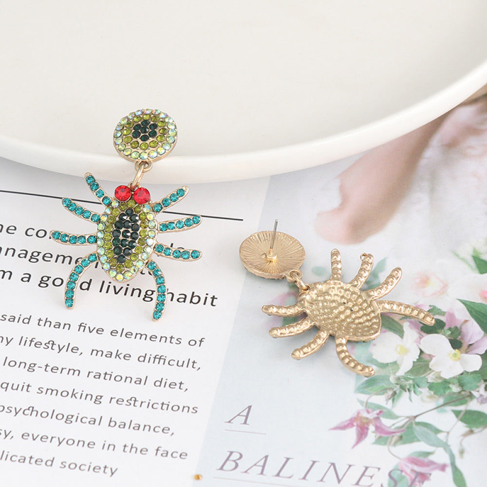 Fashorio Spider Rhinestone Alloy Earrings