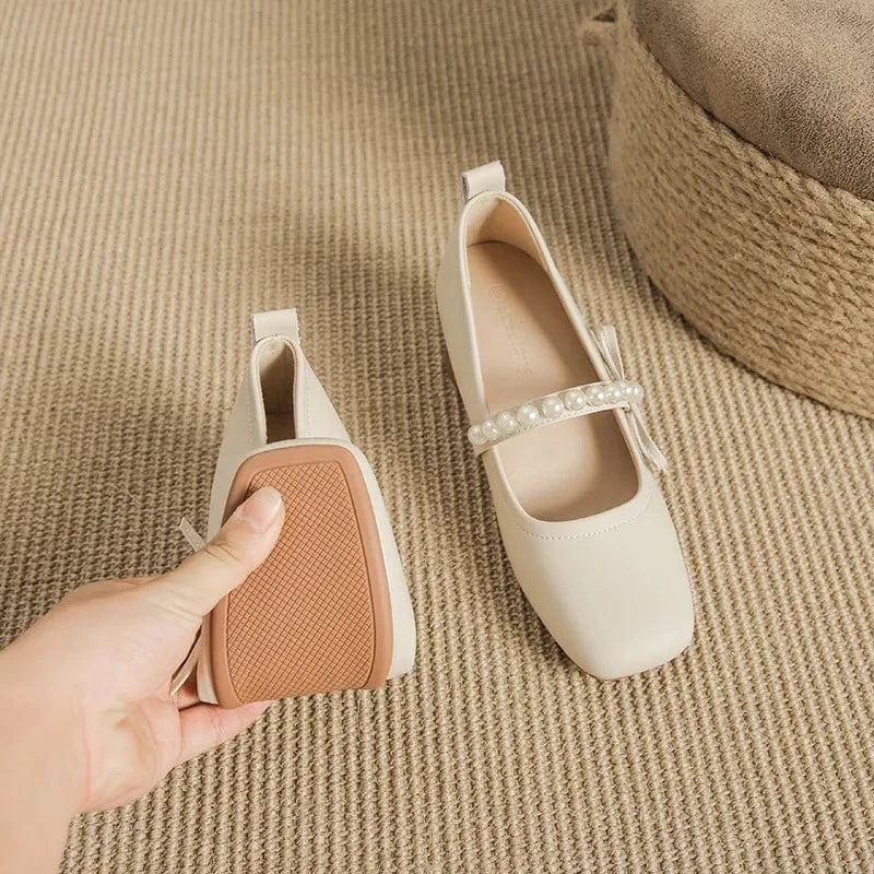 Square Toe Block Heels Pumps - Fashorio