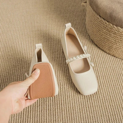 Square Toe Block Heels Pumps - Fashorio