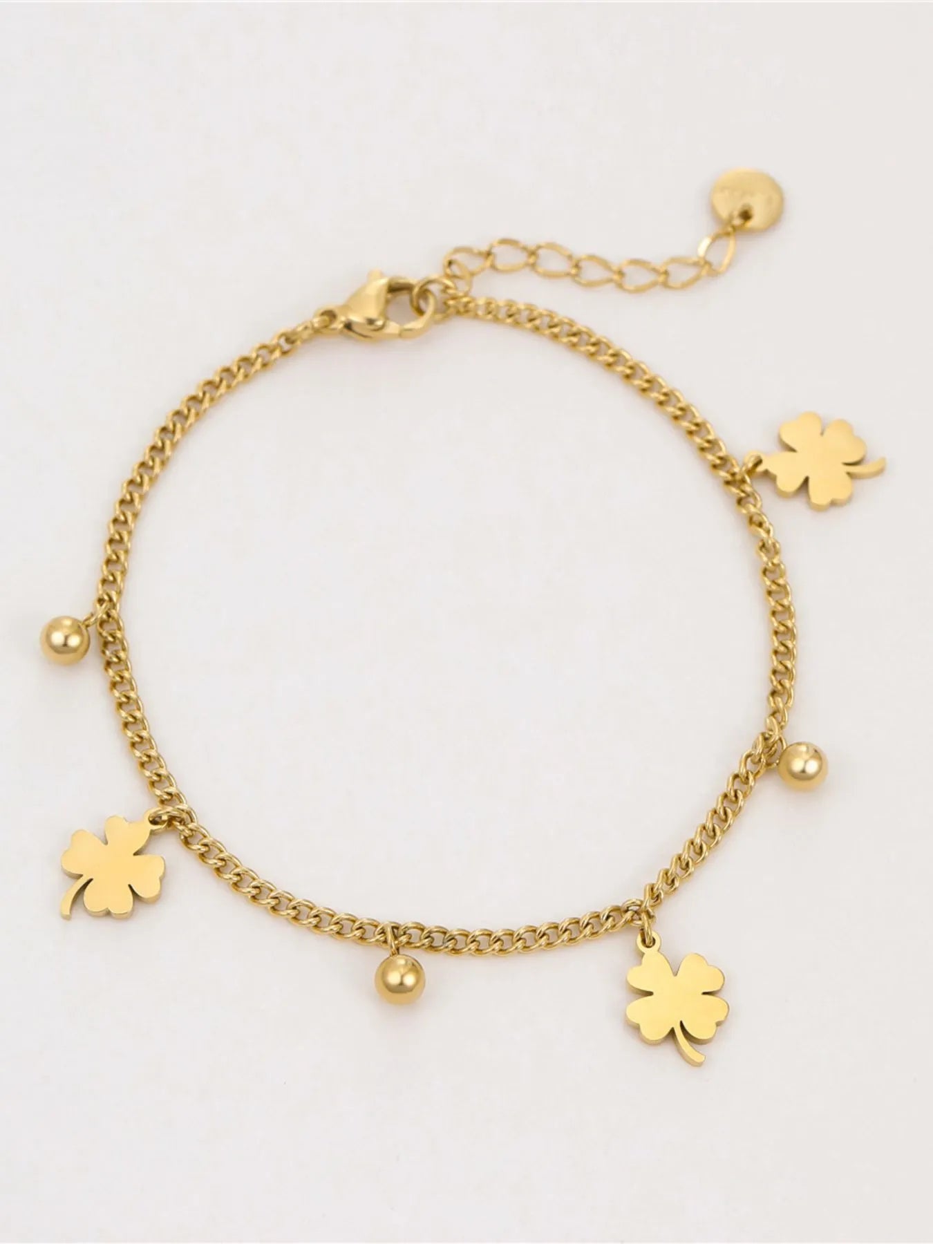 Fashorio Stainless Steel Four Leaf Clover Bracelet