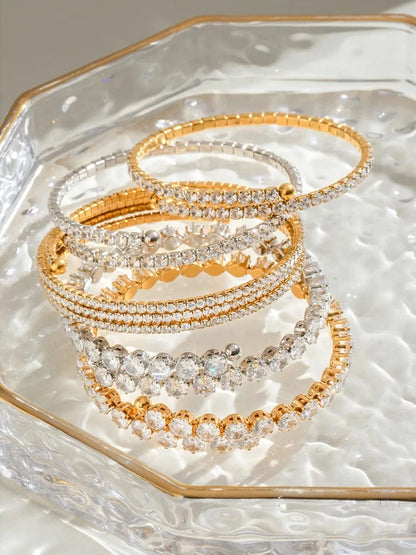 Stainless Steel Inlaid Zircon Bracelet - Fashorio