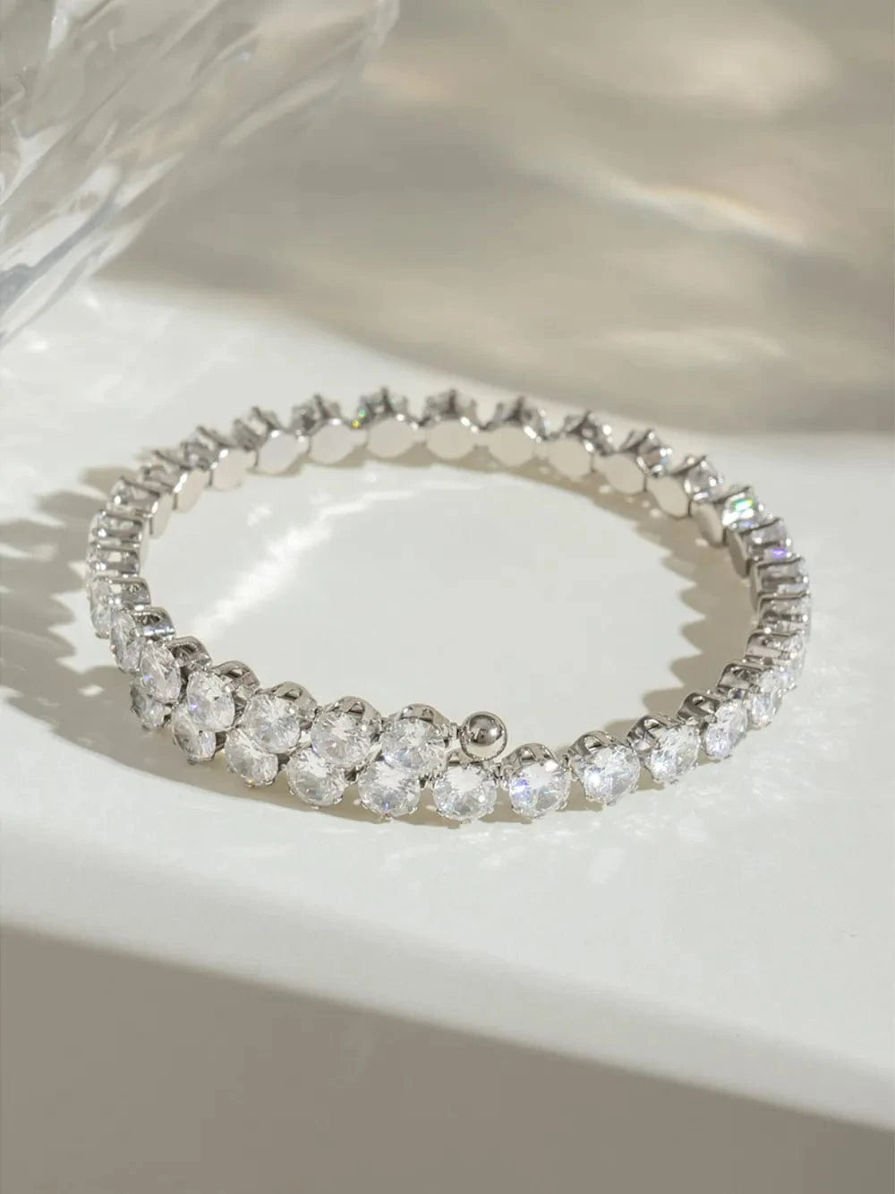 Stainless Steel Inlaid Zircon Bracelet - Fashorio