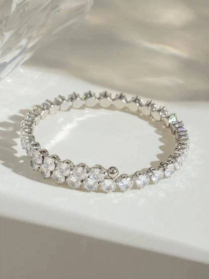 Stainless Steel Inlaid Zircon Bracelet - Fashorio