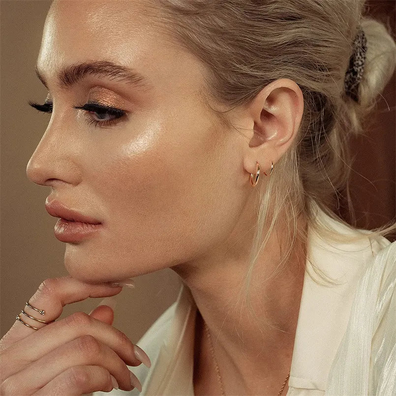 Fashorio Stainless Steel Spiral Earrings