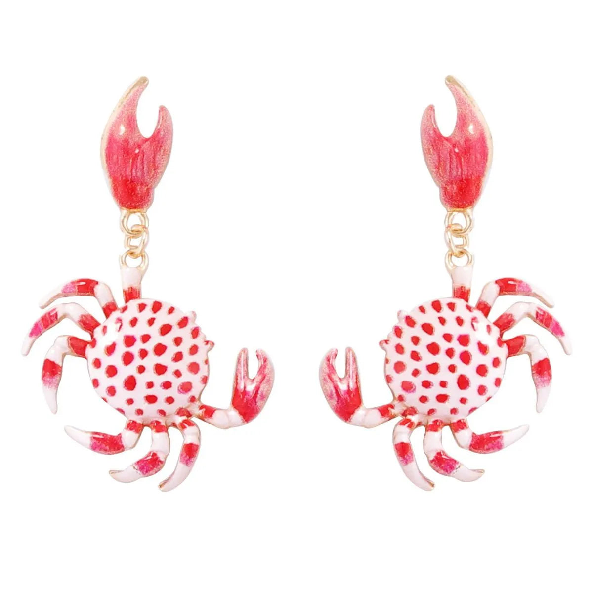 Fashorio Strawberry / One Size Alloy Crab-Shaped Earrings