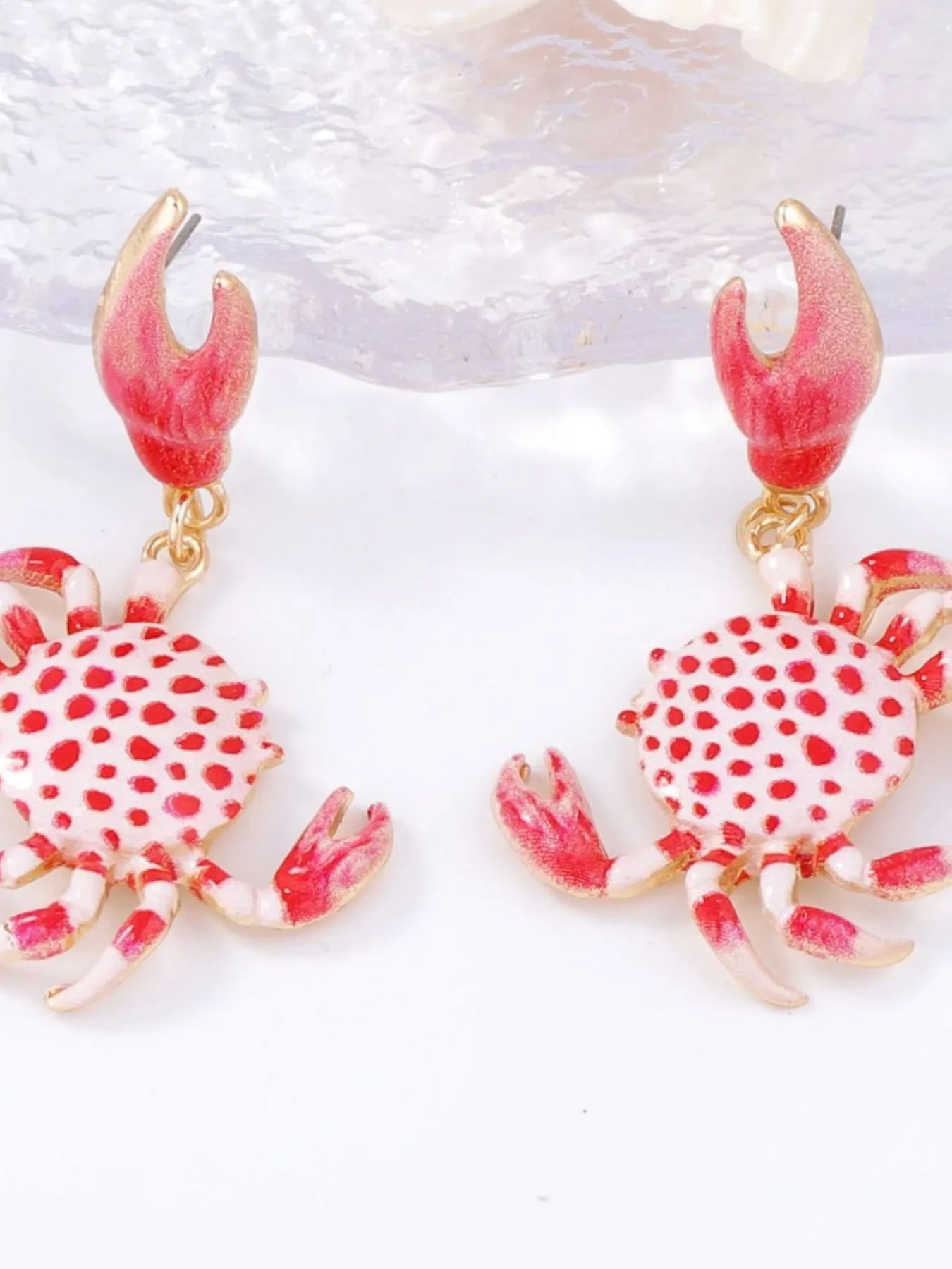 Fashorio Strawberry / One Size Alloy Crab-Shaped Earrings