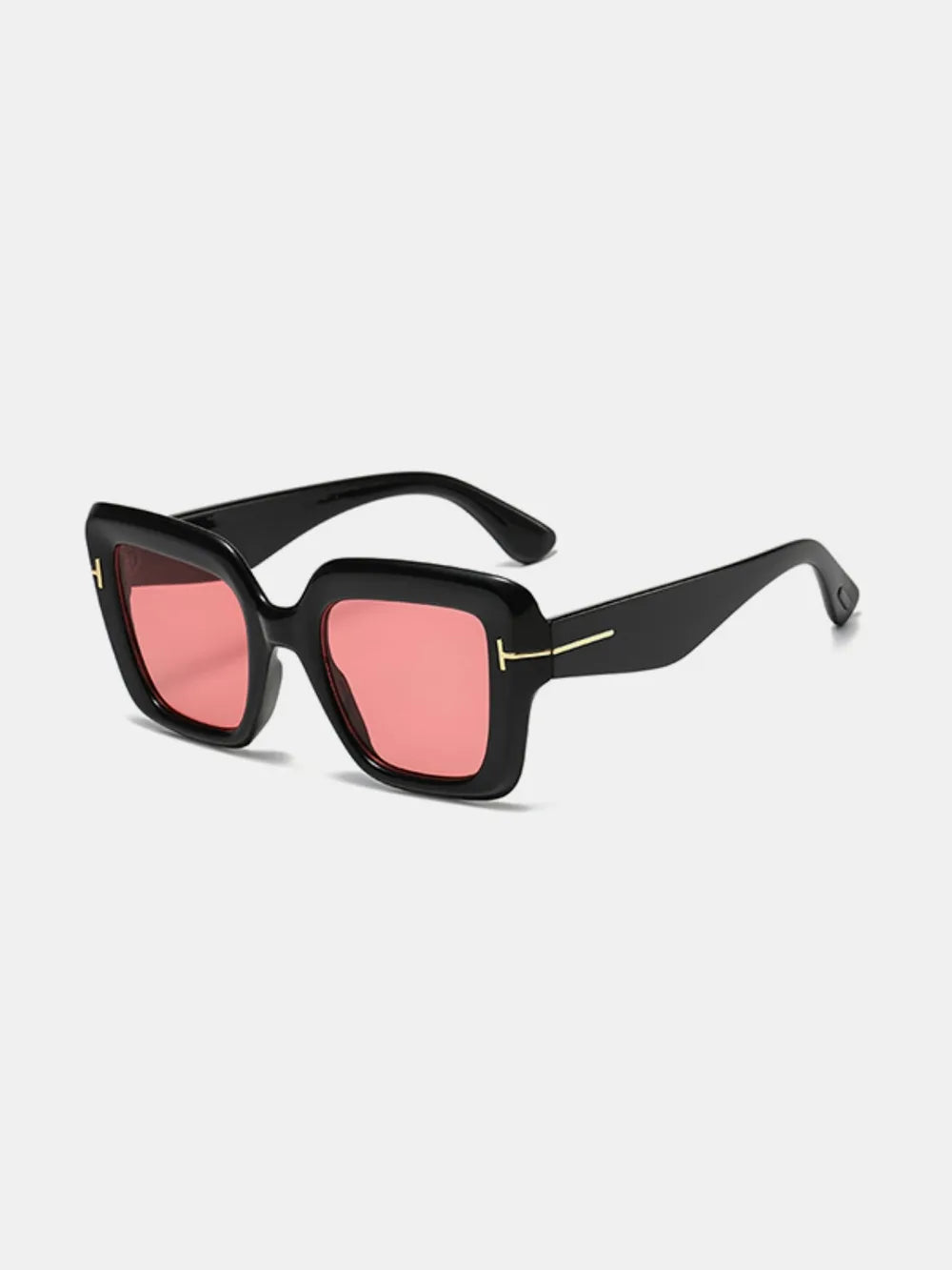 Fashorio Strawberry / One Size Polycarbonate Frame Square Sunglasses
