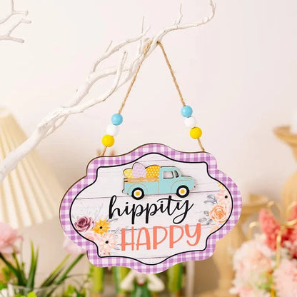 Easter Wooden Bead Hanging Widget Style B One Size - Fashorio