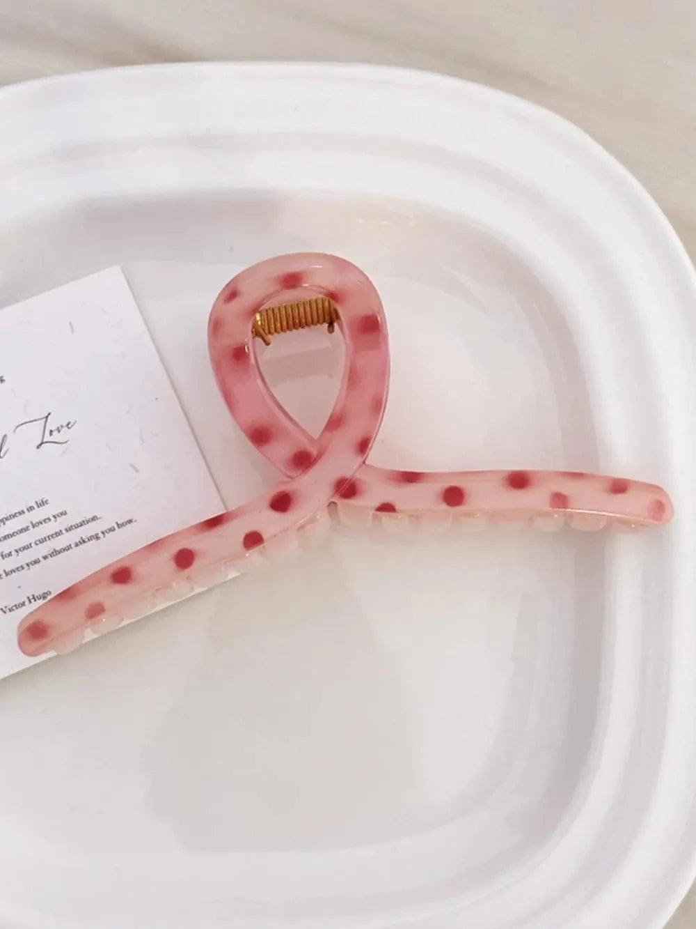 Fashorio Style B / One Size PC Polka Dot Hair Claw Clip