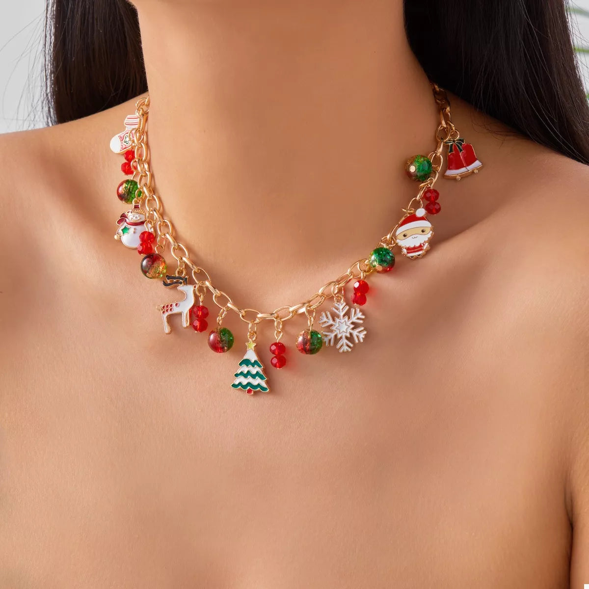 Fashorio Style B / onesize Christmas Themed Charm Necklace