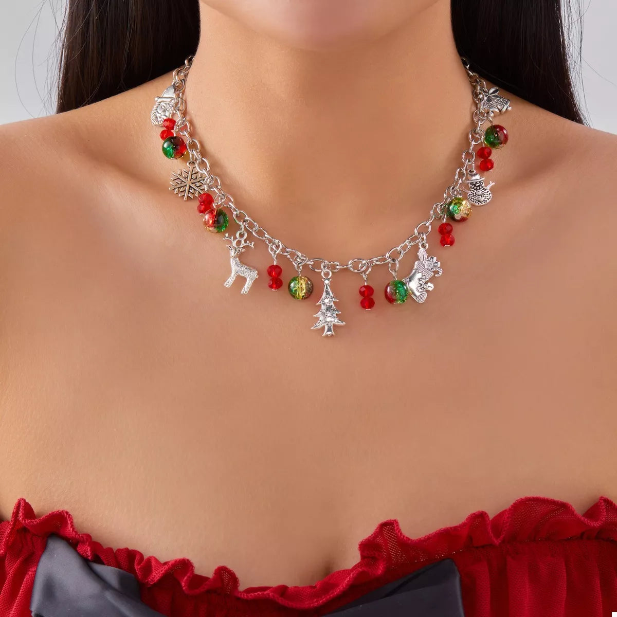 Fashorio Style C / onesize Christmas Themed Charm Necklace