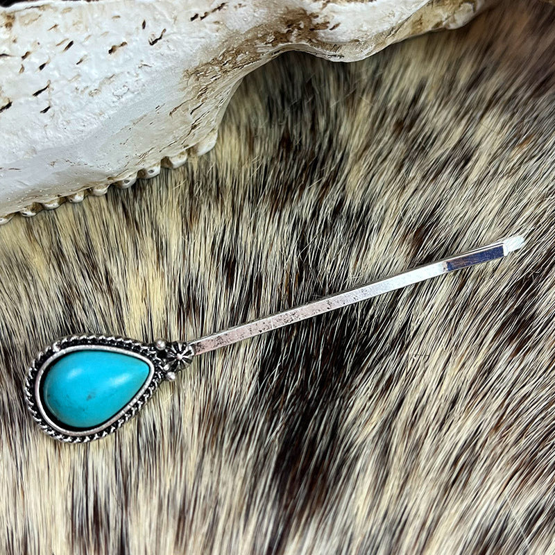 Fashorio Style D / One Size Turquoise Alloy Hairpin
