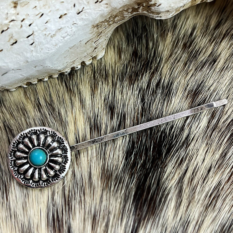 Fashorio Style E / One Size Turquoise Alloy Hairpin