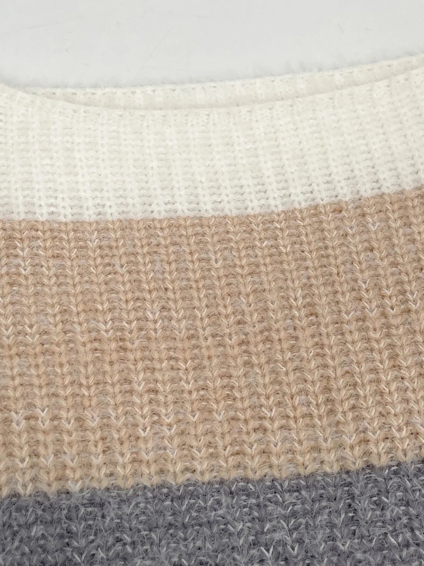 Fashorio Sweater Dresses Color Block Long Sleeve Sweater Dress