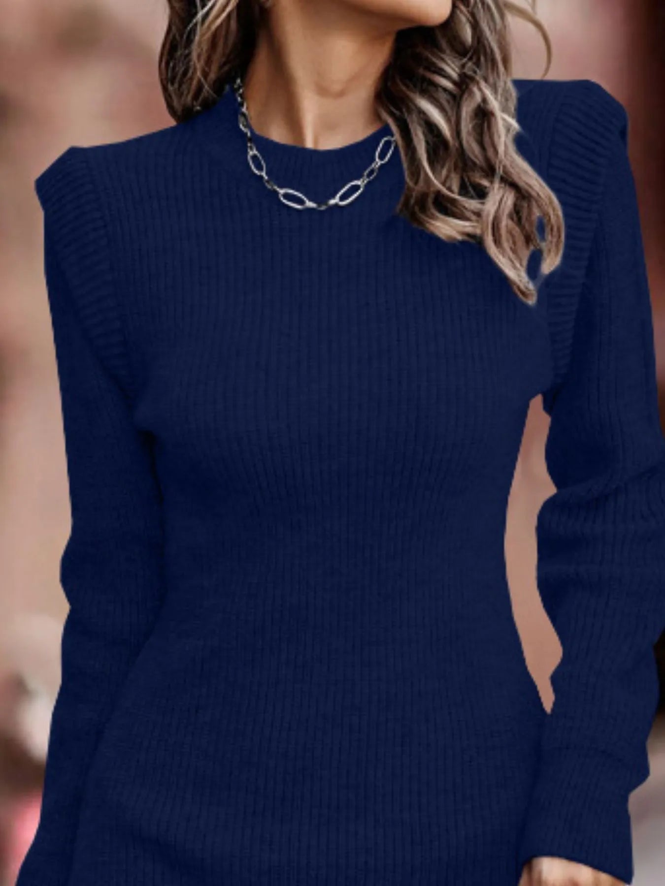 Fashorio Sweater Dresses Full Size Ribbed Knit Bodycon Sweater Dress Plus Size