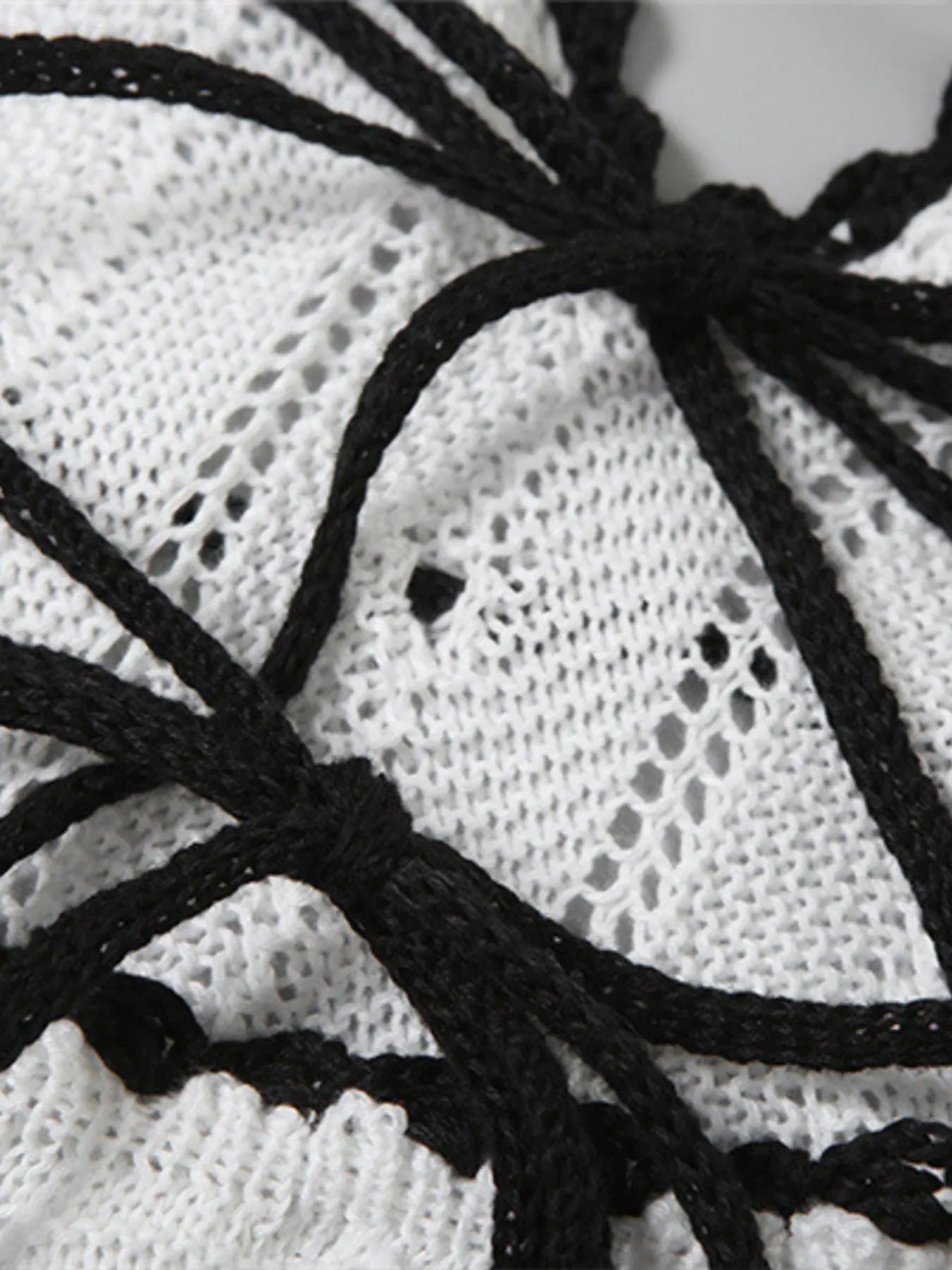 Fashorio Sweater Dresses Openwork Halter Neck Maxi Sweater Dress